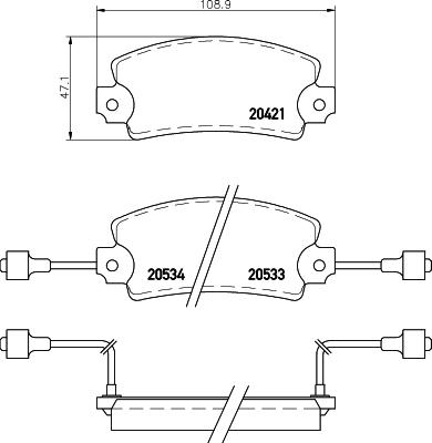 Mintex MDB1112 - Тормозные колодки, дисковые, комплект autospares.lv