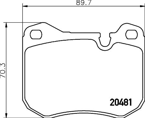 Mintex MDB1132 - Тормозные колодки, дисковые, комплект autospares.lv