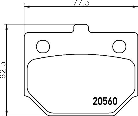 Mintex MDB1125 - Тормозные колодки, дисковые, комплект autospares.lv