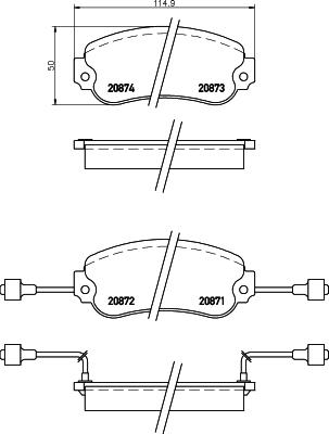 BOSCH 986465733 - Тормозные колодки, дисковые, комплект autospares.lv