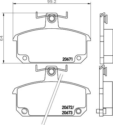 Mintex MDB1172 - Тормозные колодки, дисковые, комплект autospares.lv