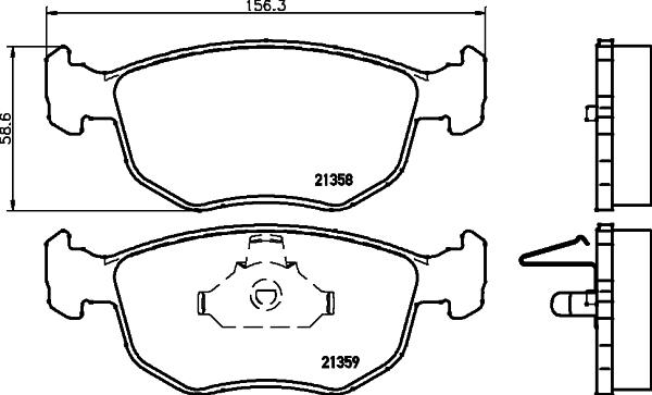 Mintex MDB1895 - Тормозные колодки, дисковые, комплект autospares.lv