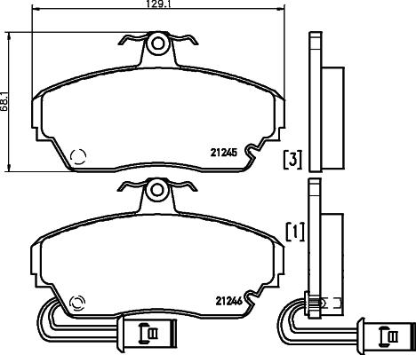 Mintex MDB1342 - Тормозные колодки, дисковые, комплект autospares.lv