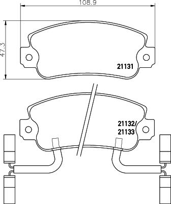 Mintex MDB1356 - Тормозные колодки, дисковые, комплект autospares.lv