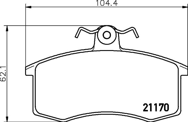 Mintex MDB1353 - Тормозные колодки, дисковые, комплект autospares.lv