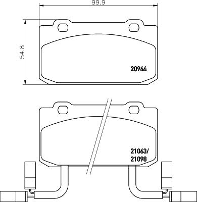 Mintex MDB1357 - Тормозные колодки, дисковые, комплект autospares.lv