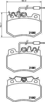 Mintex MDB1300 - Тормозные колодки, дисковые, комплект autospares.lv