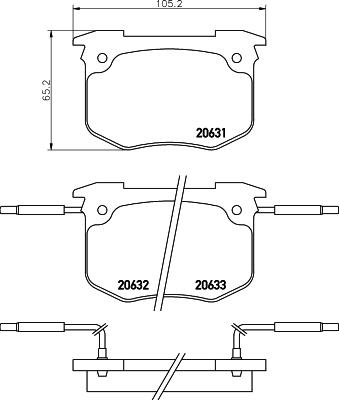 Mintex MDB1315 - Тормозные колодки, дисковые, комплект autospares.lv