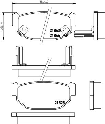 Mintex MDB1317 - Тормозные колодки, дисковые, комплект autospares.lv