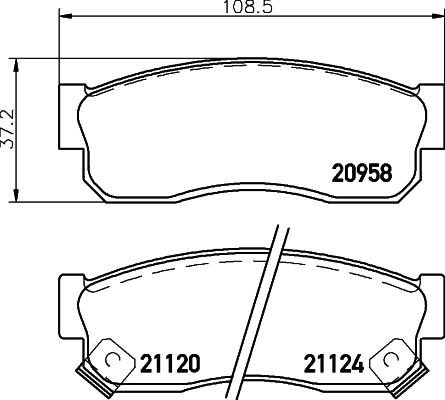 Mintex MDB1381 - Тормозные колодки, дисковые, комплект autospares.lv