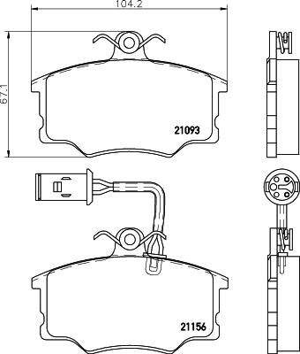 Mintex MDB1373 - Тормозные колодки, дисковые, комплект autospares.lv