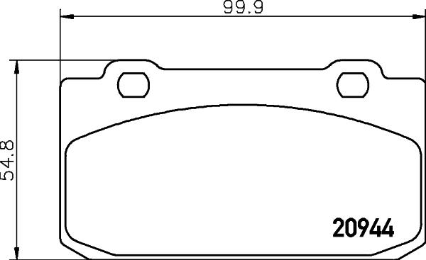 Mintex MDB1299 - Тормозные колодки, дисковые, комплект autospares.lv