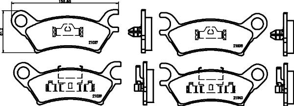 Mintex MDB1249 - Тормозные колодки, дисковые, комплект autospares.lv