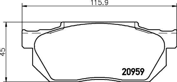 Mintex MDB1241 - Тормозные колодки, дисковые, комплект autospares.lv