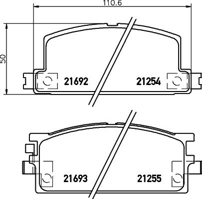 Mintex MDB1255 - Тормозные колодки, дисковые, комплект autospares.lv