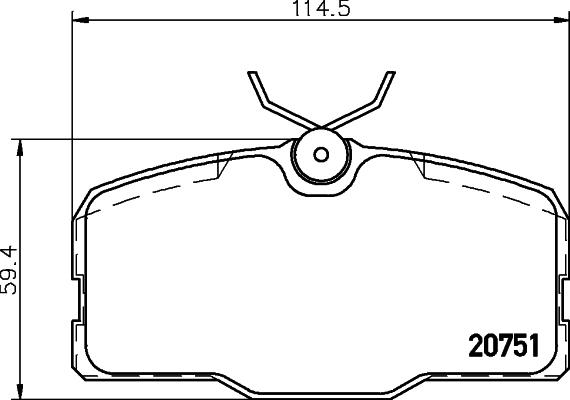 Mintex MDB1263 - Тормозные колодки, дисковые, комплект autospares.lv