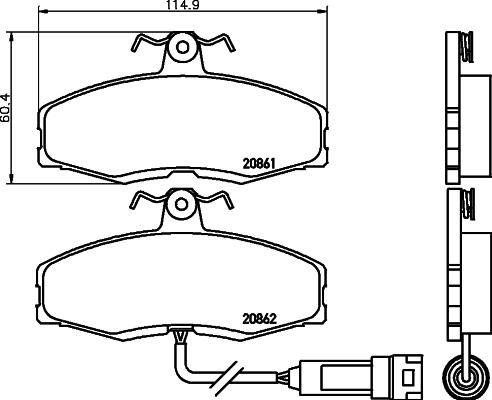 Mintex MDB1211 - Тормозные колодки, дисковые, комплект autospares.lv