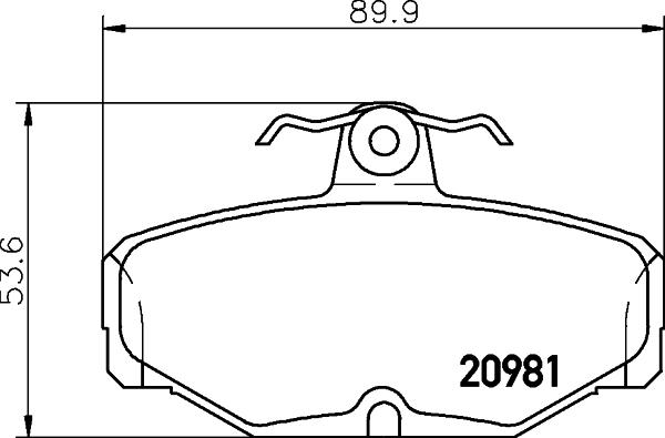 Mintex MDB1287 - Тормозные колодки, дисковые, комплект autospares.lv