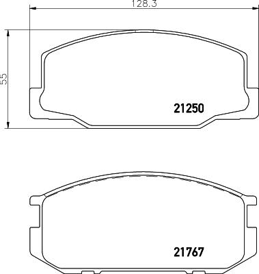 Mintex MDB1226 - Тормозные колодки, дисковые, комплект autospares.lv