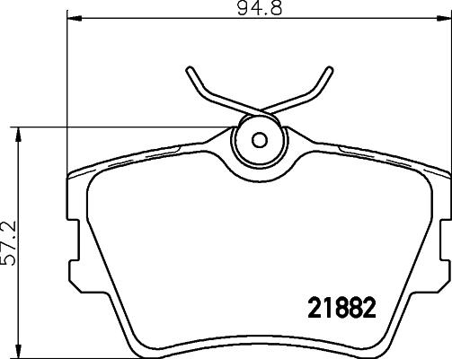 Mintex MDB1744 - Тормозные колодки, дисковые, комплект autospares.lv