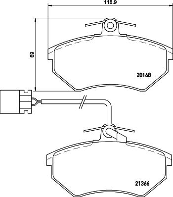 Mintex MDB1700 - Тормозные колодки, дисковые, комплект autospares.lv