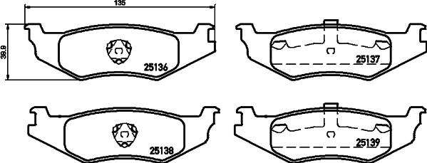 Mintex MDB1773 - Тормозные колодки, дисковые, комплект autospares.lv