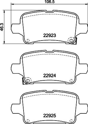 Mintex MDB84057 - Тормозные колодки, дисковые, комплект autospares.lv