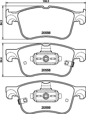 Mintex MDB84170 - Тормозные колодки, дисковые, комплект autospares.lv