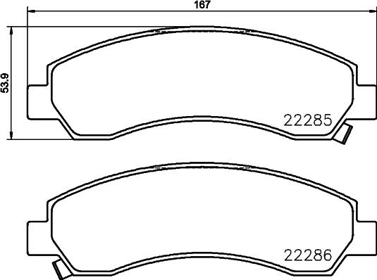 Mintex MDB83884 - Тормозные колодки, дисковые, комплект autospares.lv