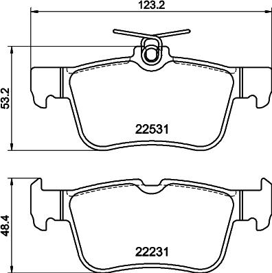 Mintex MDB3488 - Тормозные колодки, дисковые, комплект autospares.lv