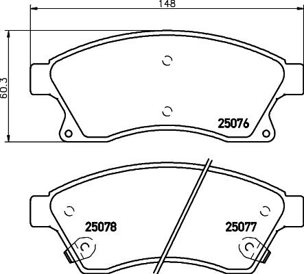 Mintex MDB3098 - Тормозные колодки, дисковые, комплект autospares.lv