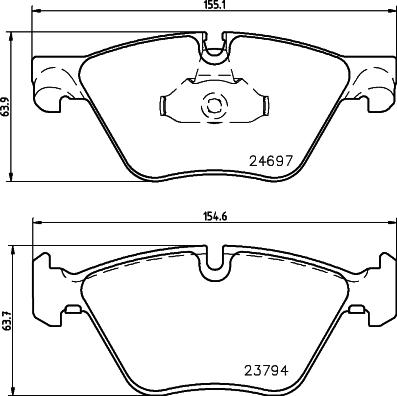 Mintex MDB83007 - Тормозные колодки, дисковые, комплект autospares.lv