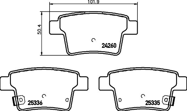 Mintex MDB3118 - Тормозные колодки, дисковые, комплект autospares.lv