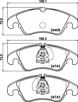 Mintex MDB3177 - Тормозные колодки, дисковые, комплект autospares.lv