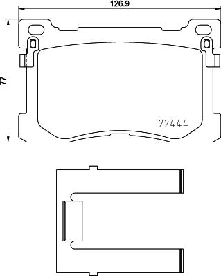 Mintex MDB3809 - Тормозные колодки, дисковые, комплект autospares.lv