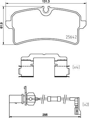 Mintex MDB3811 - Тормозные колодки, дисковые, комплект autospares.lv