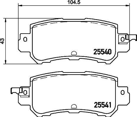 Mintex MDB3293 - Тормозные колодки, дисковые, комплект autospares.lv