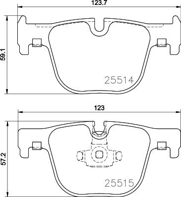 Mintex MDB3258 - Тормозные колодки, дисковые, комплект autospares.lv