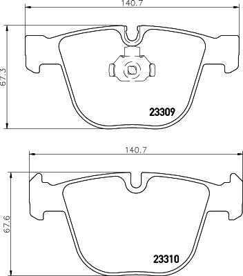 Mintex MDB2419 - Тормозные колодки, дисковые, комплект autospares.lv