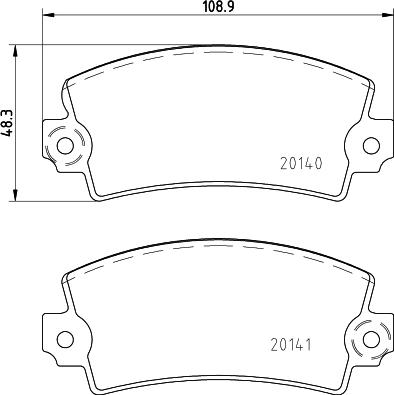 Mintex MDB2425 - Тормозные колодки, дисковые, комплект autospares.lv