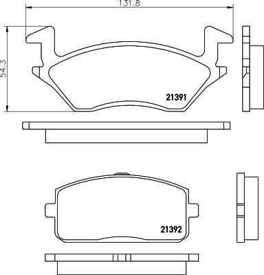 Mintex MDB2473 - Тормозные колодки, дисковые, комплект autospares.lv