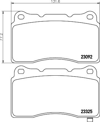 HELLA PAGID 355006601 - Тормозные колодки, дисковые, комплект autospares.lv