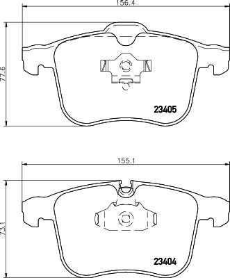 Mintex MDB2547 - Тормозные колодки, дисковые, комплект autospares.lv