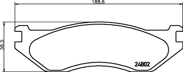 Mintex MDB2551 - Тормозные колодки, дисковые, комплект autospares.lv