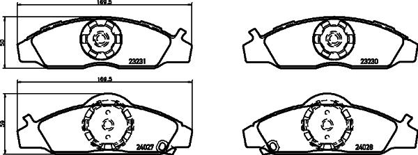 Mintex MDB2568 - Тормозные колодки, дисковые, комплект autospares.lv