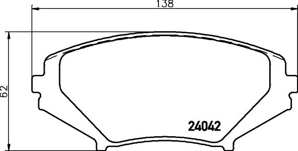 Mintex MDB2589 - Тормозные колодки, дисковые, комплект autospares.lv