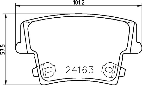 Mintex MDB2695 - Тормозные колодки, дисковые, комплект autospares.lv