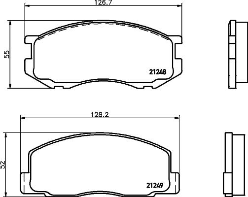 Mintex MDB2602 - Тормозные колодки, дисковые, комплект autospares.lv