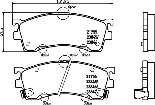 Mintex MDB2054 - Тормозные колодки, дисковые, комплект autospares.lv