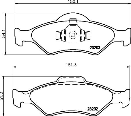 Mintex MDB2060 - Тормозные колодки, дисковые, комплект autospares.lv